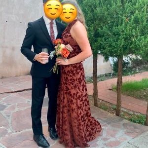 Revelry dress - Athena, terracotta burnout